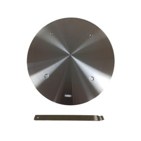 DEFTIMIRC Plaque à induction en acier inoxydable, diffuseur de chaleur, plaque adaptateur à induction avec poignée amovible p