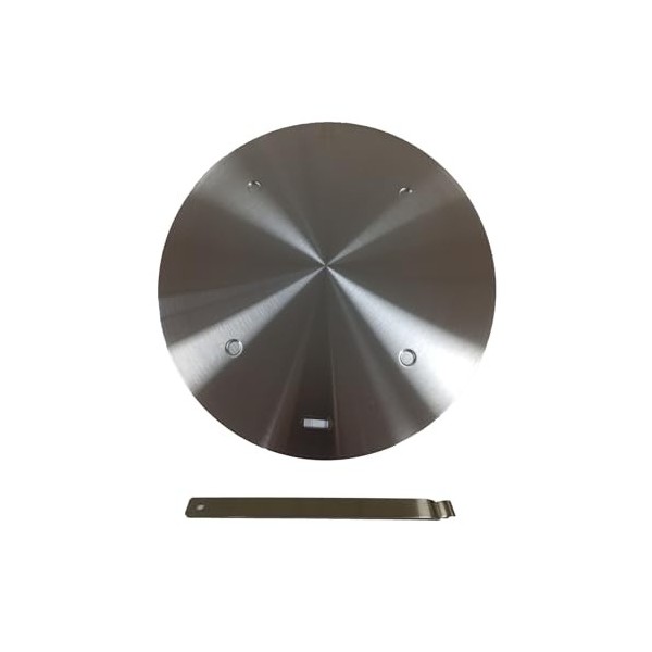 DEFTIMIRC Plaque à induction en acier inoxydable, diffuseur de chaleur, plaque adaptateur à induction avec poignée amovible p