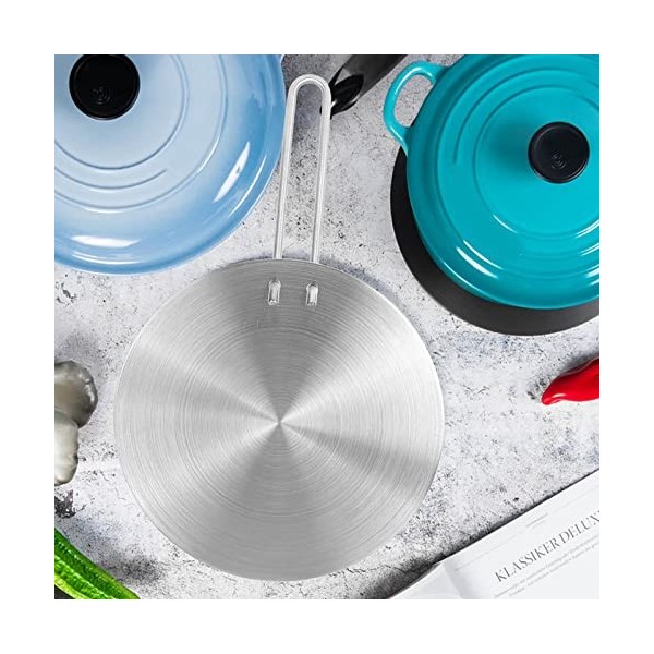 XIASABA Plaque De Dissipateur De Chaleur à Induction en Acier Inoxydable, Adaptateur De Plaque à Induction, Batterie De Cuisi