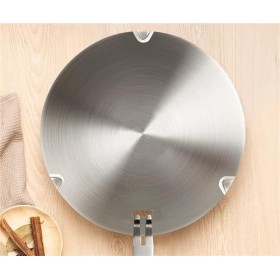 Adaptateur Plaque 18 cm, NISPOTDOR Acier Inoxydable Diffuseur de Chaleur pour Gaz, Plaque Adaptateur Induction avec Poignée D