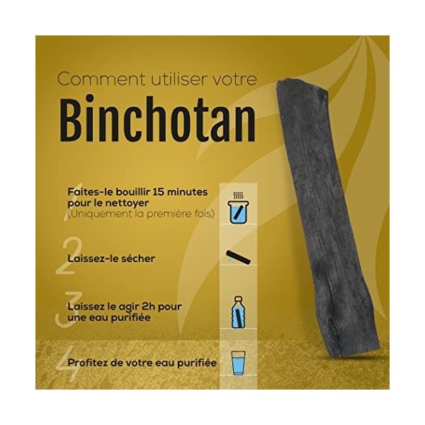 Ajima Binchotan 100G Morceaux - Purificateur deau Végétal Naturel - Charbon Actif Bio pour Eau - Bois de Chêne Vert Japonais