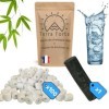 pack 100 perles de céramique et 1 charbon Binchotan Bio purificateur deau naturel robinet pour le calcaire économique et eco