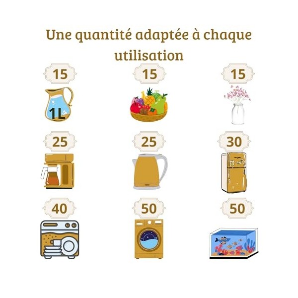 pack 100 perles de céramique et 1 charbon Binchotan Bio purificateur deau naturel robinet pour le calcaire économique et eco