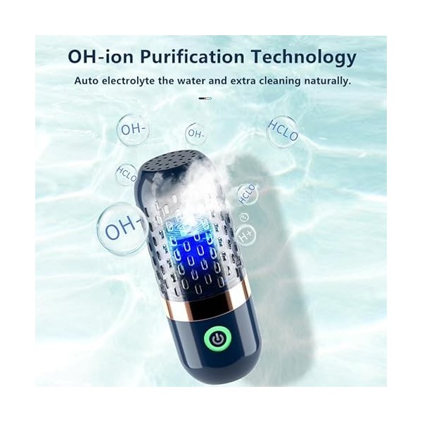 Machine de Nettoyage de Fruits et Légumes, Appareil de Nettoyage Sans fil étanche avec Technologie de Purification des Ions O