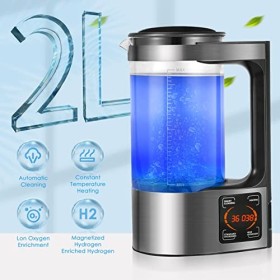 Générateur deau Hydrogène, 2L Micro-électrolyse de bouteille deau riche en hydrogène, Eau Alcaline Eau Ionisée Eau Hydrogèn