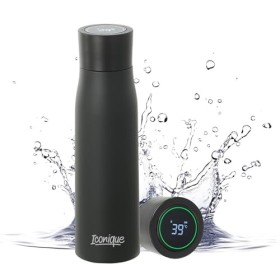Iconique Bouteille Deau filtrée UV | Purificateur Deau Autonettoyant En Acier Inoxydable Avec Couvercle Daffichage De La T