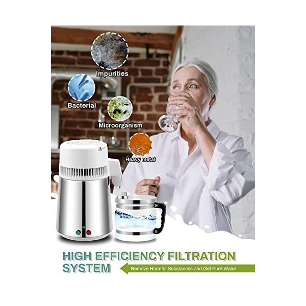 Spolehli Distillateur deau en acier inoxydable - Pour faire soi-même de leau distillée à la maison - Distillateur deau pou