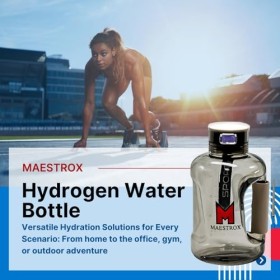 Maestrox Bouteille deau hydrogène avec technologie SPE PEM ioniseur deau, machine à eau hydrogène, générateur deau portabl