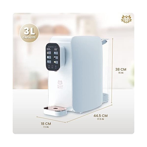 LG Health Système de Filtration DEau par Osmose Inverse - Distributeur dEau Potable - 6 Niveaux de Température - Filtration