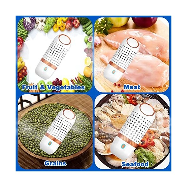 Machine à laver pour fruits et légumes, portable IPX7 étanche, purificateur de légumes, fruits et légumes, 4000 mAh, USB sans