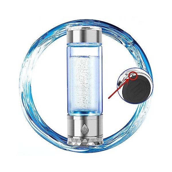 Bouteille Génératrice Deau Dhydrogène N.P Avec Double Chambre, Technologie PEM et SPE, Jusquà 1700PPB, Machine Portable D