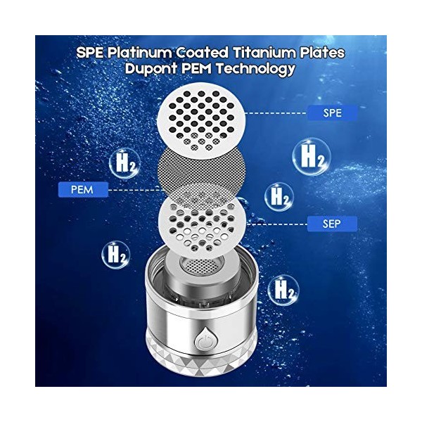 Bouteille Génératrice Deau Dhydrogène N.P Avec Double Chambre, Technologie PEM et SPE, Jusquà 1700PPB, Machine Portable D