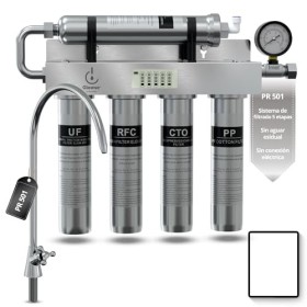 GLOWSE PR501 Filtre DEau Maison Non Osmoseur 5 Étapes Débit Rapide Purificateur DEau Robinet Fontaine Filtration Eau Rapi