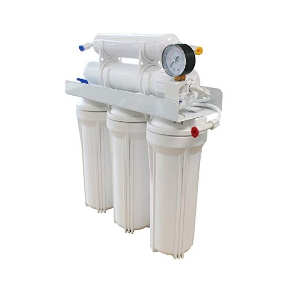 AQUAWATER, 104375, Osmoseur 5 étapes avec réservoir 11L, 4 cartouches filtrantes, robinet froide, purification optimale pour