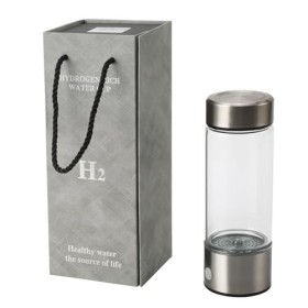 Yolispa PureHydro Bouteille deau à hydrogène portable 420 ml avec générateur dioniseur rechargeable pour une eau potable pr