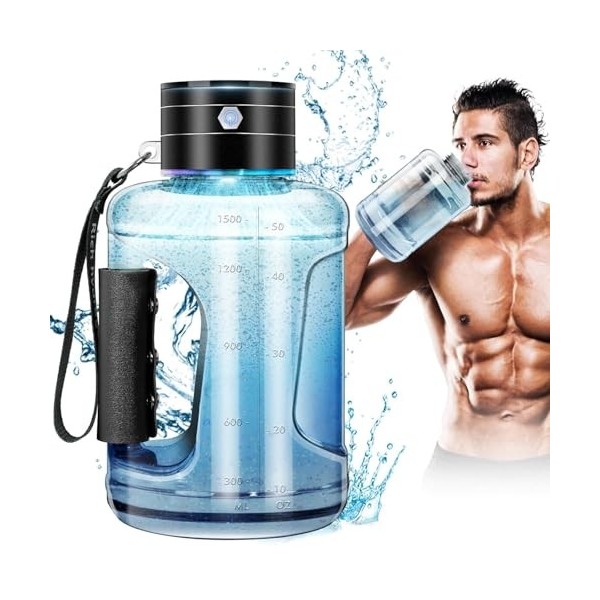 LOZLTX Bouteille deau à hydrogène britannique 1,5 L Certification SGS – 4000 PPB 】【Teneur en hydrogène n° 1】Générateur deau