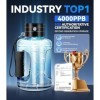 LOZLTX Bouteille deau à hydrogène britannique 1,5 L Certification SGS – 4000 PPB 】【Teneur en hydrogène n° 1】Générateur deau