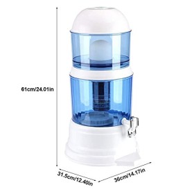 Purificateur DEau 16 L pour Sédiments, Rouille, Métaux Lourds, Eau Minérale Alcaline Faible et Saine, Système de Filtration 