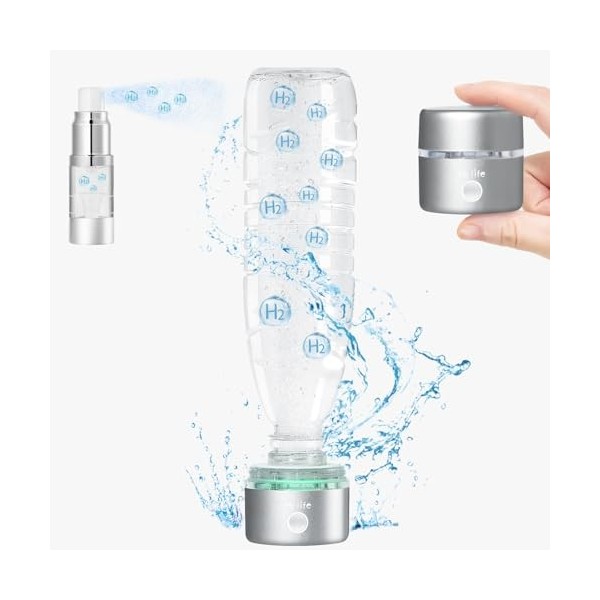 H2 Life Générateur deau à hydrogène - Technologie SPE PEM - Ioniseur deau - Générateur de bouteilles deau à hydrogène - Ma