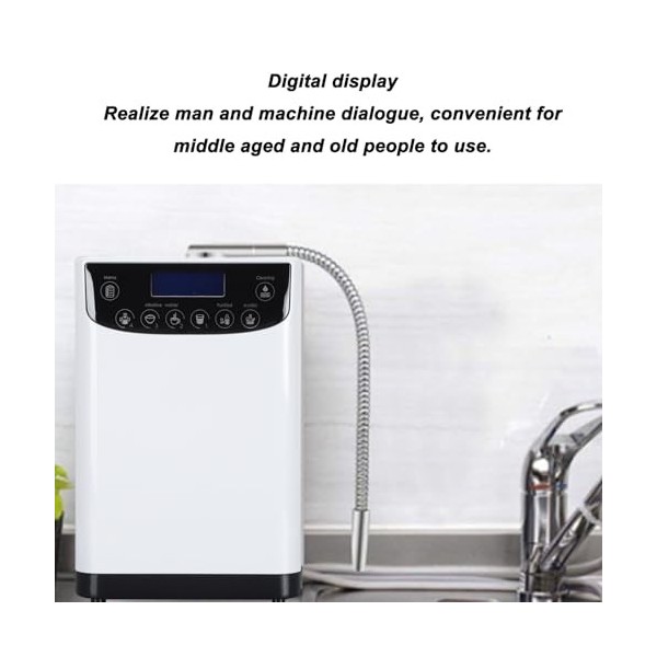 Générateur Deau à Hydrogène – Purificateur Deau Mural Multifonctionnel avec écran LCD, Commande Tactile et Invite Vocale, I