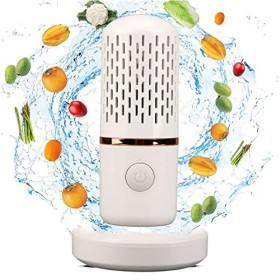 CCYLEZ Machine à Laver Les Fruits et légumes, Mini purificateur daliments sans Fil avec Chargement USB, Machine de Nettoyage