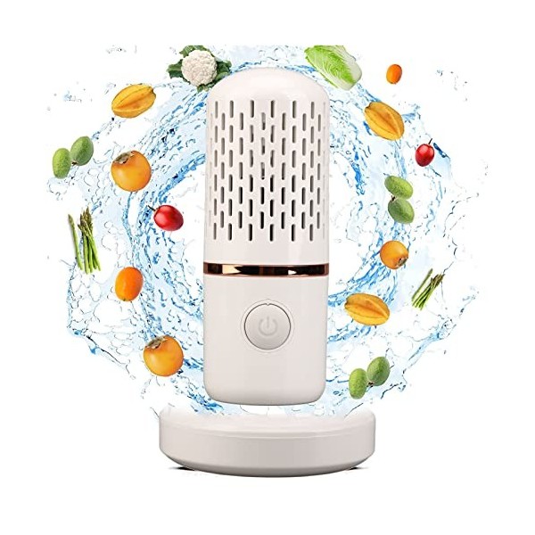 CCYLEZ Machine à Laver Les Fruits et légumes, Mini purificateur daliments sans Fil avec Chargement USB, Machine de Nettoyage