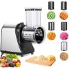 Meykey Coupe-légumes électrique, Gros Calibre Amélioré Rape à Fromage, 250W Râpe a Légumes Électrique, Hachoir Multifonctionn