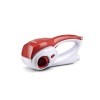 Girmi GT02 Râpe Rechargeable, 12W, 2 Patin à Roulettes INOX, Blanc/Rouge