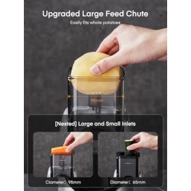 FOHERE Râpe a Légumes Électrique， 5 en 1 Elektrische Reibe，80W trancheuse à légumes avec plusieurs lames interchangeables et 