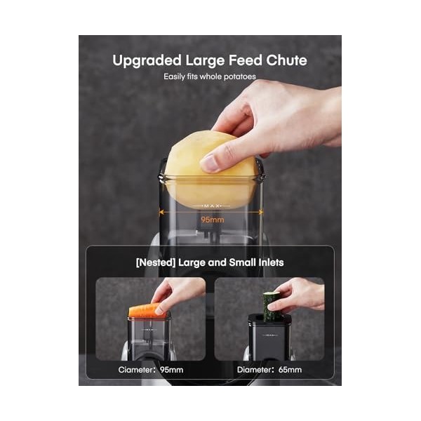 FOHERE Râpe a Légumes Électrique， 5 en 1 Elektrische Reibe，80W trancheuse à légumes avec plusieurs lames interchangeables et 