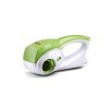 Girmi GT02 Râpe Rechargeable, 12W, 2 Patin à Roulettes INOX, Blanc/Vert