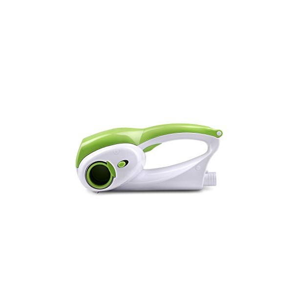 Girmi GT02 Râpe Rechargeable, 12W, 2 Patin à Roulettes INOX, Blanc/Vert