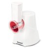 Techwood Découpe Electrique Tout 4 en 1 Râper Emincer Gratter Légumes Fruits Fromage/Sorbetière 150W-TRIC-1440, Blanc, Acier 