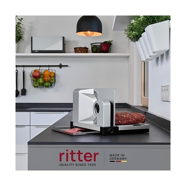 RITTER icaro 5, trancheuse électrique Universelle Pliable et Tranche-Pain en métal, fabriqué en Allemagne