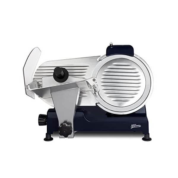 H.Koenig Trancheuse électrique à viande MSX254, charcuterie, professionnelle, précise,coupe 0-12 mm,lame 25 cm,aiguiseur inté