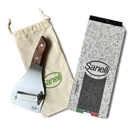 Sanelli, Coupe-tondeuse SAN-SLICE, tranche truffe professionnelle manche bois avec régulateur de coupe. Finition satinée. Lam