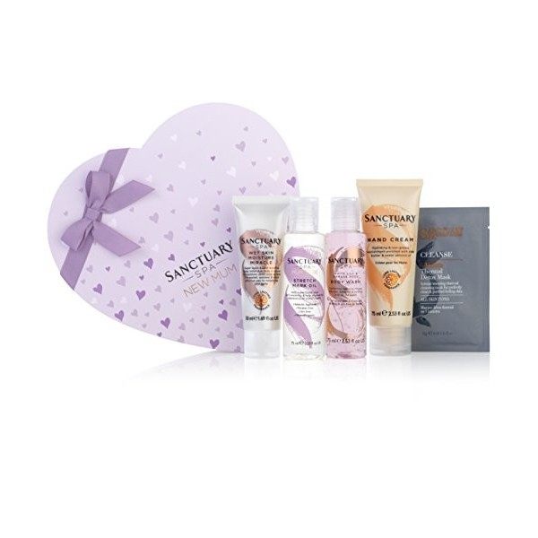 Sanctuary Spa Coffret cadeau pour fête prénatale - Boîte de friandises pour maman avec huile vergetures, crème hydratante pou