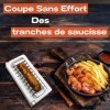 Coupe Saucisse | Tranches de saucisses rapides & régulières | Articulations durables + lames tranchantes | Coupeuse de saucis