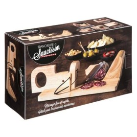 Trancheuse à saucisson en Bois et Inox - Secret de Gourmet