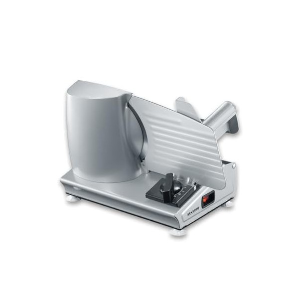SEVERIN Trancheuse universelle 100 W, Trancheuse électrique pour découpe fine comme épaisse, Trancheuse à jambon, pain, froma