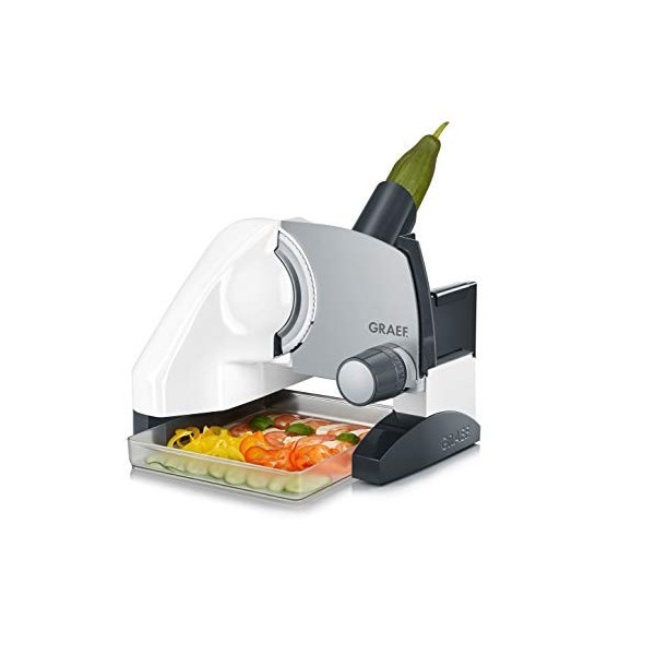 GRAEF Trancheuse S50001 avec boîte de rangement et embout MiniSlice Blanc