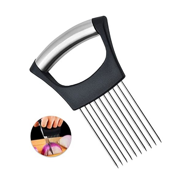 Support Doignon, Porte-oignons Acier, Oignon Support Trancher, Support Trancheuse Doignon pour Assistant Trancheuse Aliment