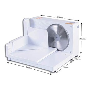 SuperHandy Trancheuse 17cm Portable Professionnel et Pliable électrique AC 230V 50Hz 120 Watt pour: viandes, Deli et fromages