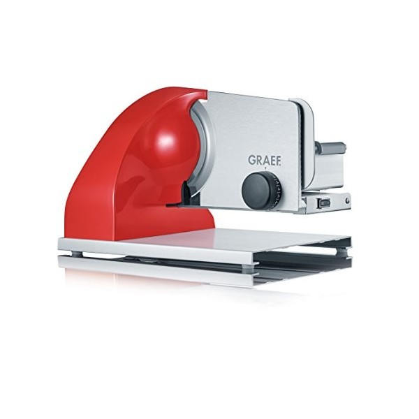 Graef sks903eu Electric 185 W Aluminium Red, Stainless Steel Slicer Freiraumschneider 230 V, 50 Hz, Aluminium, Red, Stainles