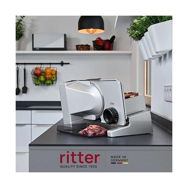 ritter Trancheuse universelle serano 7, trancheuse électrique avec moteur à courant continu, fabriquée en Allemagne, Couleur 