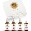 Coffret Cadeau Femme Naturel 3 x 100 ml + 1 Huile de nigelle 30 ml cadeau - 100 % Naturel - Huile argan, Huile de ricin, Huil