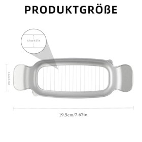 1 trancheuse à beurre et à fromage améliorée en acier multifonction de 20,32 cm, coupe-fromage/œuf, coupe-aliments avec 18 fi