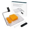 KITCHENDAO Trancheuse à fromage en fil métallique remplaçable avec planche, trancheuse à fromage réglable à serrage réglable,