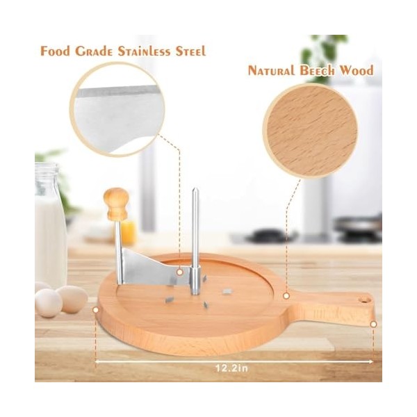 Qaautor Machine à Copeaux de Fromage, Trancheuse à Fromage à Disque, Machine à Copeaux Rotative, Manuelle, Machine à Copeaux 