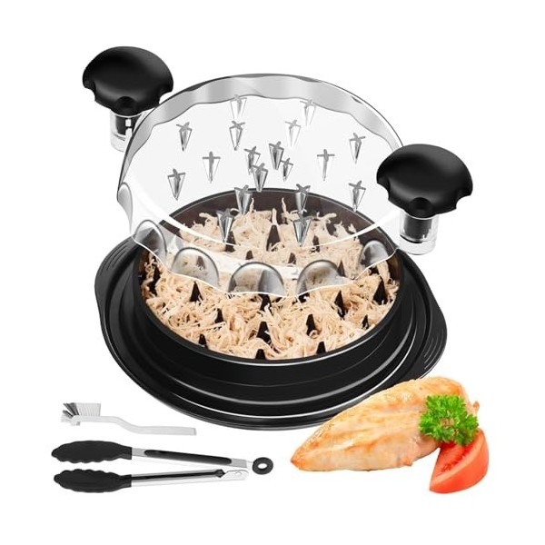 Wondora Broyeur de Poulet, Effilocheur Poulet, Déchiqueteuse de Poulet Transparente, Déchiquette Facilement Le Bœuf et Le A 